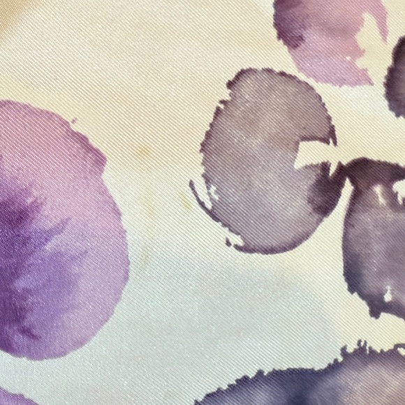 Floral Red and Purple Silk Scarf by Paloma Picasso - Picture 7 of 14